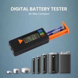 Serplex® Battery Tester Universal Battery Votage Tester Checker, LCD Digital Battery Capacity Tester for C Battery AA Battery AAA Battery D Battery N Battery 9V Battery /1.5V/3V Button Cell image 2