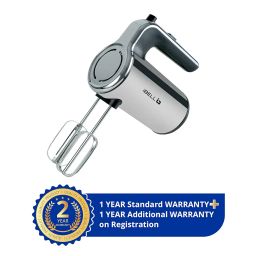 iBELL WHISK400 Electric Hand Mixer, 400W, Blender, Detachable Beaters & Dough Hooks, With Turbo button 5 Speed Settings(silver). image 1