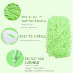MERISHOPP Luminous Soccer Goal Net Portable Soccer Replacement for Game Practice Beach S image 2