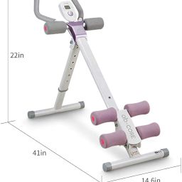 leikefitness Height Adjustable Ab Trainer Abdominal Whole Body Workout Machine Waist Cruncher Core Toner, Leg, Thighs, Buttocks Shaper with LCD Monitor AB9300 image 1