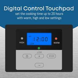 MST-900D# Digital Programmable Slow Cooker, Oval Adjustable Temp, Starters, Sauces, Stews & Dips, Dishwasher Safe Glass Lid & Crock (8.5 Quart, Stainless Steel) image 5