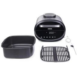 Borosil Bestdigi Air-Fryer, Top Load Air Fryer, Large Capacity, 8 Pre-Set Menus, 8 In 1 Functionality, 6.1 L, 1700 Watt, 6.1 liter, Black image 1