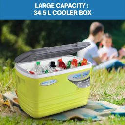 Pinnacle's 34.5 ltrs Eskimo Hard Cooler: Holds Ice up to 72 Hours | Fits 44 Cans | BPA-Free | Hands Free Lid and Side Handles | Portable Ice Cooler for Travel & Parties image 3