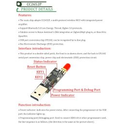 SIK WiFi Dongle, Strong WiFi Network Adapter Stable 5.0 for Home (CC2652P with Programming Line) image 2