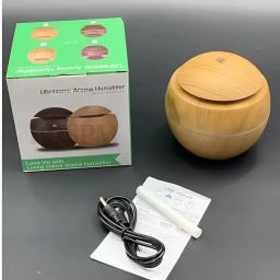 PDSPM Humidifiers With Colorful Light For Home Room, Bedroom, Office, Wooden Humidifier, 300ml (W-H) image 2