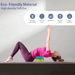 Vedam Yoga Block | Yoga Brick (Set of 2, Extra Large Size), High Density Premium EVA Foam Material, Odour Resistant, Soft Surface for balance, support & performance image 3