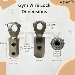 FITIFY Gym Machine Wire Lock Set | Heavy Duty Cable Connector with Bolts & L-Key (2) image 5