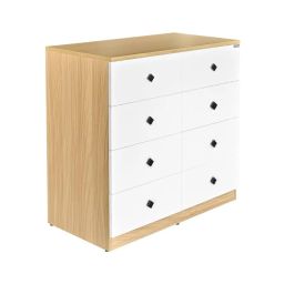VIVID DECOR 8-Drawer Wooden Chest ? Dual Column Half-Width Drawer Design for Compact & Organized Storage image 3