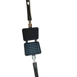Non Stick Waffle Maker Machine With Comfortable Handle For Kitchen Gas Stove Waffle Maker Pan Press Plate Cooking Baking Tool with Long Handle, Low Power Consumption image 1