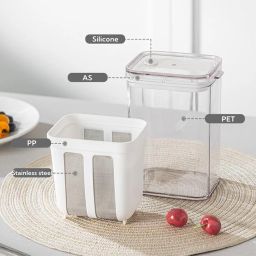 Greek Yogurt & Curd Maker – 1100ml with Fine Mesh Strainer & Lid – Easy-to-Use, Durable, Ideal for Homemade Yogurt, Curd, and Dairy Lovers image 3