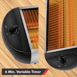 WARMEX HOME APPLIANCES Toasty 600 Watts Stainless Steel 4 Slices Flat Bread Toaster With Removable Crumb Tray & 6 Min. Variable Timer (Black) image 3