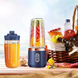 NJK Portable Blender For Smoothie And Juices : Powerful 40 Watts Juicer Blender that Can Crush Ice too Juicer Machine With 1800 Mah Rechargeable Battery-Smoothie Blender With In 400 ML image 3