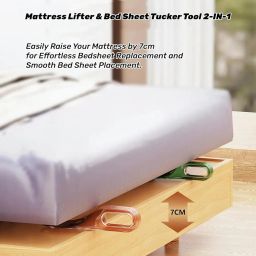 2 in 1 Mattress Lifter Stand & New Bed sheet Tucker Tool (Pack of 2) Durable and Efficient/Ergonomic Handle/Relieves Back Pain/Easy Bed Making Tool Can Tuck Sheets/Holds Mattress Wedge Elevator image 5