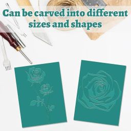 Levin Linoleum Blocks for Printmaking, Linoleum Blocks Green Linocut Block Linoleum Block Printing for Engraving Art Project Printmaking Stamp Carving Block (Only One Sheet) (6X8 INCH) image 4