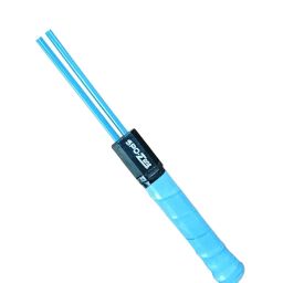 Double Shaft Badminton-Racket, Set of 2 Combo with 6 Pieces Plastic Shuttlecocks with Badminton Net image 3