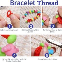 INSTITCH 0.7mm Braclet Elastic, Strechy Cord Wire, Beading Wire, Crystal Tec Beading- Pack of 4 Roll- 10 Meter Roll (Clear) image 2