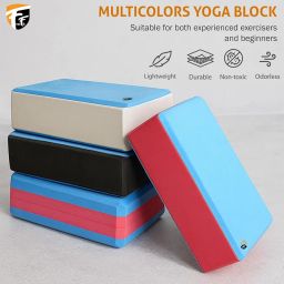 FirstFit Yoga Block - High Density EVA Foam Multicolour Bricks Yoga Foam Exercise Blocks (23 x 15 x 7 cm, Set of 2) image 3