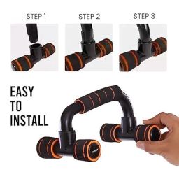 B-CATHLON Push-Up Bars with Non-Slip Foam Grip and Cushioned Base | Sturdy, Portable Push-Up Stands for Home Workout, Chest & Arm Strength Training for Men & Women image 4