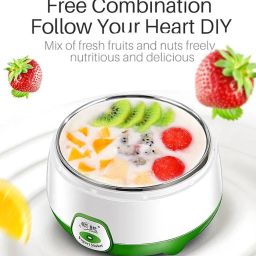 Yogurt Maker Machine, Stainless-Steel Inner Container Electric Yogurt Maker Portable 15 Watts Electric 900ml Automatic-Curd & Yogurt-Maker, Dahi-Maker (Multicolor) image 3