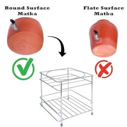 Stainless Steel Stand Heavy Duty Matka Stand with Bottom Tray | Rust-Resistant, Durable & Space-Saving Design Pot Stand with Round Surface Stand Water Dispenser Stand Multipurpose Rack for Kitchen. image 3