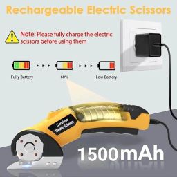 Hetkrishi ZipSnip Powerful Electric Rechargeable Cordless Scissors - Kaichi Rotary Fabric Cutting Machine, Cloth Cutter Machine for Crafts, Blouse, Cardboard and Plastic image 4