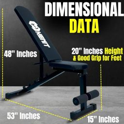 KENIT Adjustable Bench with 5 Levels, Flat, Incline & Decline with Leg Support, Adjustable Strength Training Bench for Full Body Workout (Black) image 5