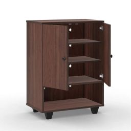 Royaloak Cosmos Shoe Rack with 2 Door Storage, Engineered Wood Shoe Rack with Door, Melamine Finish, Shoe Rack Wooden with Sturdy Construction, Shoerack with Back Sheet for Support & Optimized Depth image 1