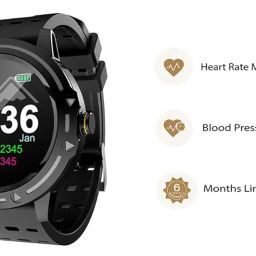 SB-163 Bluetooth Fitness Watch with Full Touch Screen Display All Day Heart Rate and Activity Tracking Smart Band for Android and IosMedium (Black) image 2