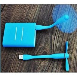 AX-23 Mini Type-C Fa n & Portable Mini USB Dragon Fan with 2 Leaf Portable Cooling Fan Flexible Cooler Connect with Laptop, Smartphone, Powerbank, USB Adapter/Hub & Mobile with OTG-Multicolour image 1