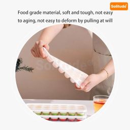 Solitude 2 Pcs Silicone Round Pop Up Ice Cube Mold Trays with Lid for Freezer with Easy Release Flexible Silicone Bottom, Stackable Whiskey Bar Ice Cube Moulds (Multicolor) image 4