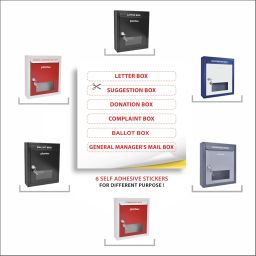 Plantex All in one Multipurpose use Box- Letter Box/Post Box for Gate Home and Office/Suggestion Box for Office use/Complaint/Donation Box with Lock Table Top or Wall Mount Pack of 1 - (Grey) image 5