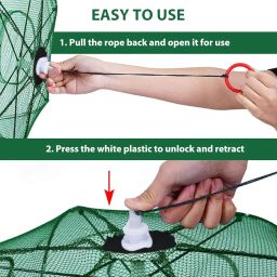 Proberos® Foldable Fishing Net Trap with Rope image 4