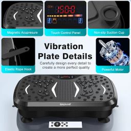Vibration Plate Exercise Machine, Waver Vibration Plate 400 Lbs Capacity, Full Body Shaker Exercise Machine for Weight Loss, Vibration Platform Machines for Lymphatic Drainage image 1