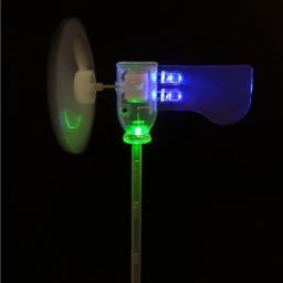 CALANDIS Mini Small Wind Generator Turbine Motor Blade Set LED DIY Power Teaching Model image 2