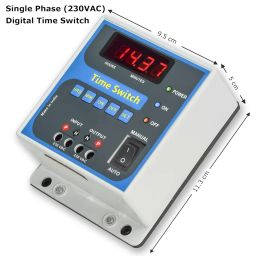 M-1123 Digital ProgramableTimer Switch for Street Light Prking Lights Glow Sign Boards.Auto ON & Off 1 On & 1 Off Program/Day 230VAc Load Capacity:25Amp image 1