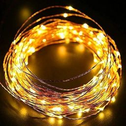 Desidiya 3AA Battery Powered Copper String Decorative LED Fairy Lights Warm White, 10 Meters, 100 LED's (Pack of 1) image 2