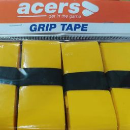 Acers Racket Grip Pack of 4 PU Material(Rubber) Badminton/Squash/Tennis (Pack of 4 Yellow) image 2