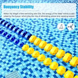 1/3/5/8/10 M Pool Safety Rope and Float Kit, Floating Cordon Pool Safety Divider Float Lines, for Driveways Swimming Areas (Size : 1m/3.3ft) image 5
