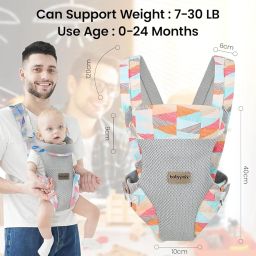 SNOWIE SOFT 4 in 1 Baby Carrier - Adjustable Kangaroo Front Carrier Face-in/Out, Soft & Breathable Wrap for Newborn to Toddler, 0-36 Months, Under 26KG, Multicolor image 1