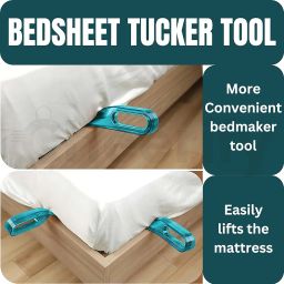 2 in 1 Mattress Lifter and Bedsheet Tucker Tool (Pack of 2) – Durable and Efficient, Ergonomic Handle, Relieves Back Pain, Easy Bed Making, Holds Mattress Wedge Elevator image 1