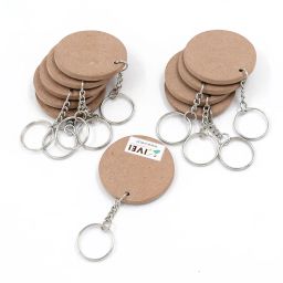 IVEI Diy Mdf Key Chains - Mdf Plain Square Key Chains - Set Of 20-2 In X 2 In (Non - Primer, Mixed), Beige image 4