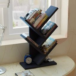 UniShop Tree-Shape Storage Organizer Adjustable Desktop Display Shelf Rack Multipurpose Bookshelf for Office Kitchen (5-Tier, Brown) image 5