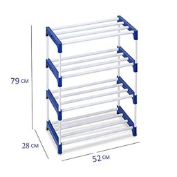 LOTSPEK 4-Tier Book Rack - Sturdy Multi-Level Storage Organizer for Books, Magazines, and Office Supplies, Space-Saving Design”Adjustable Multi-Functional Book Organizer,Book Rack,Bookshelf Storage image 1