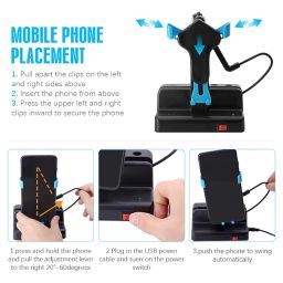 ZORBES® Phone Shaker for Steps Compatible with Stepper Shaker for 6.5'' Phones, Phone Swing Device with Switch, Silent Electric Step Simulator, USB Plug and Go image 4