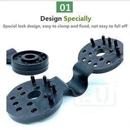 Round Plastic Clips (20 count), Black - Anti Bird Netting, Shade Fabric Accessories image 3