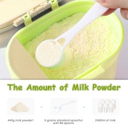 SNOWIE SOFT 360G Baby Formula Dispenser With Scoop And Leveller, Foodgrade Pp Double Layer Anti-Leak Milk Powder Dispenser Container, Baby Snack Storage Container For Bpa Free, Multi, 1 Count image 5