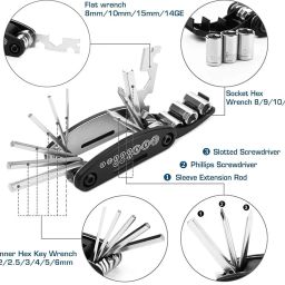 Wavva 15 in 1 Multi-Function Bicycle Tools Sets Cycling Cycle Repair Tool Kit image 3