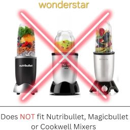 BULLET JAR COMBO (600 + 300ML) WITH SIPPER || MIXER GRINDER CHTUNEY JARS COMBO|| 600+300ML CAPACITY||SUITABLE FOR SUMEET, KENSTAR, LONG WAYY,ACTIVA, PREETHI, BAJAJ MIXER GRINDERS image 2