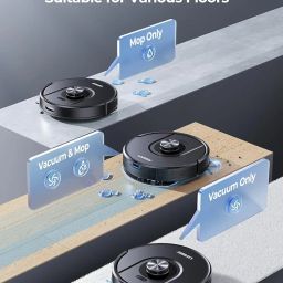 Laresar Robot Vacuum Cleaner with Mop, Ultra Strong 5000Pa Robotic Vacuum with Lidar Navigation, 3 in 1 Robot Hoover for Pet Hair,Dust, 5 Real-Time Mapping, App Control, Alexa (Mars01) image 4