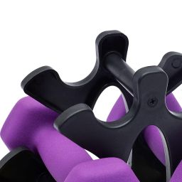 AmazonBasics 20-Pound (9.07 Kg) Dumbbell Set with Stand, (Stand Material: Plastic) image 2